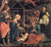 Fra Filippo Lippi The Adoration of the Infant Jesus with St George and St Vincent Ferrer Sweden oil painting artist